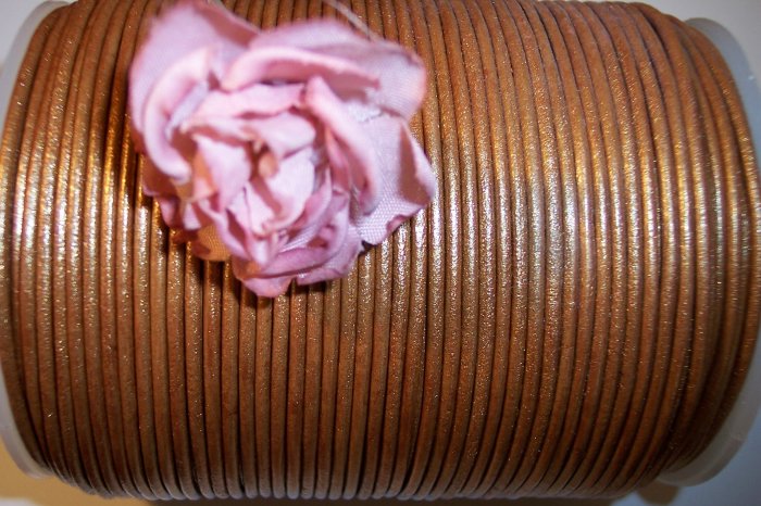 LEATHER CORD 1mm BRONZE 5 yards