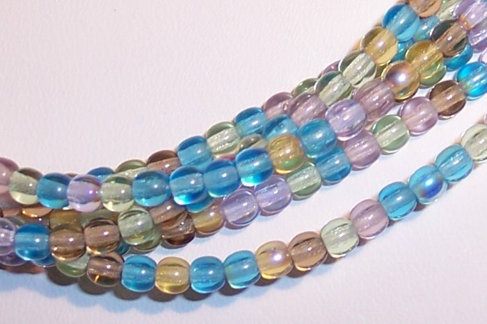 PRAIRIE MIX Czech DRUK 6mm Beads Q.50