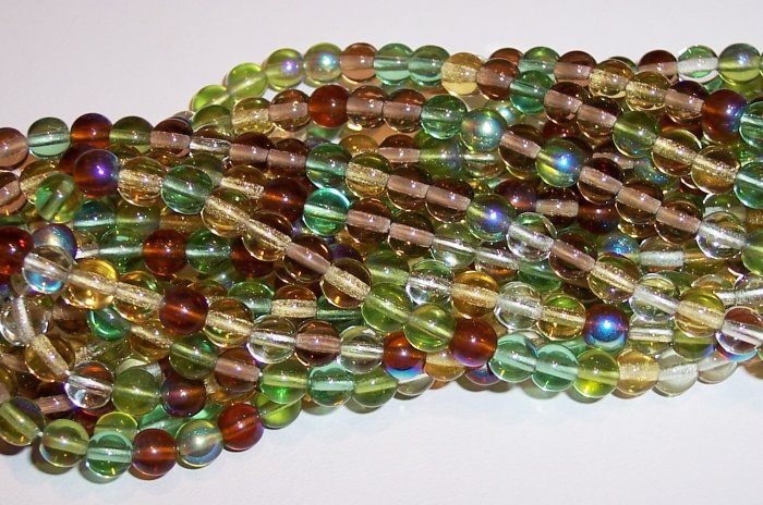 EARTH TONE MIX Czech DRUK 6mm Beads 50