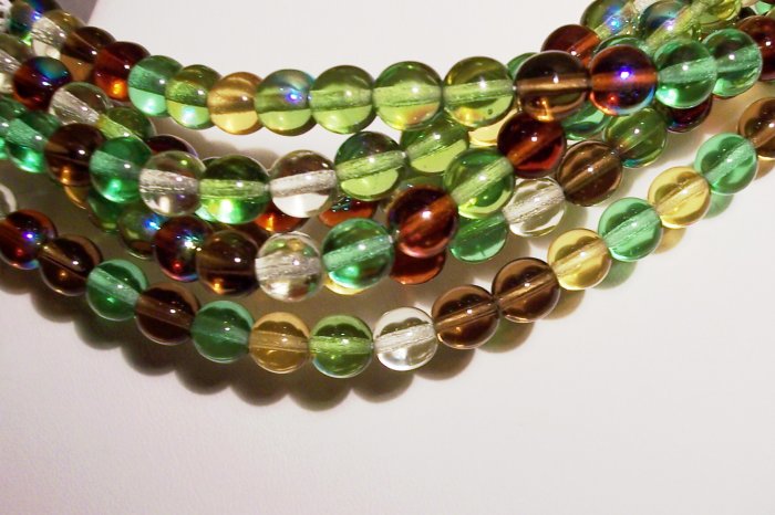 EARTH TONE MIX Czech DRUK 8mm Beads 50
