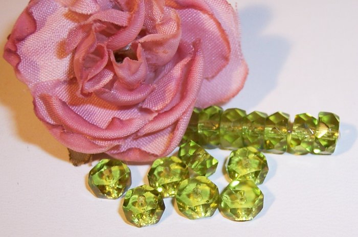 OLIVENE Fire Polish 6x3mm Faceted Rondelles q.25