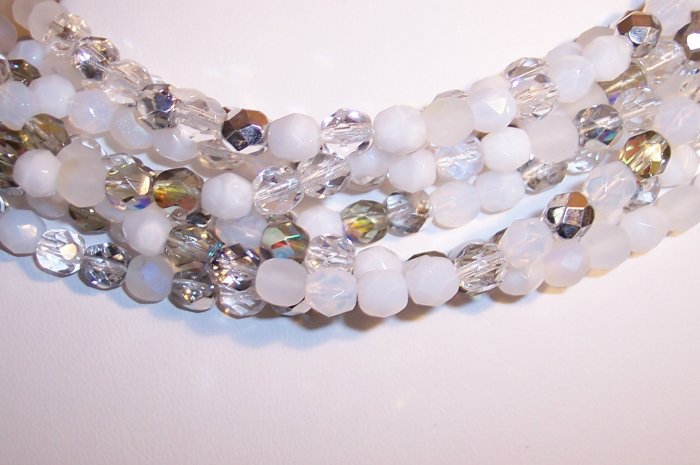APPARITION MIX Czech Fire Polish 6mm Beads 50