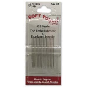SOFT TOUCH Beading Needles Size #10 (.010) 16 pack