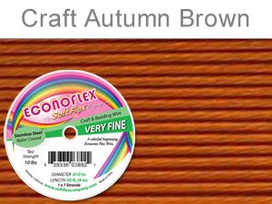 SOFT FLEX EconoFlex Beading Wire 010" 30 Ft AUTUMN BROWN