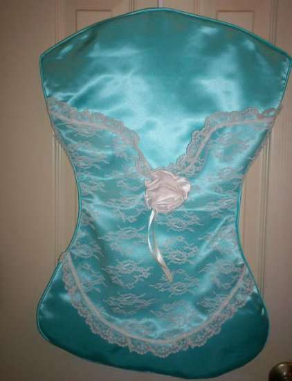 TURQUOISE CAMISOLE STYLE LINGERIE/ HOSIERY BAG