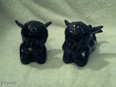 Black and Gold Ceramic Angels