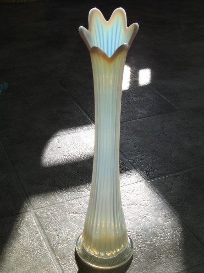 Elegant Milky Opalescent Vase