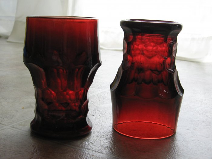 Anchor Hocking Royal Ruby Georgian Tumblers