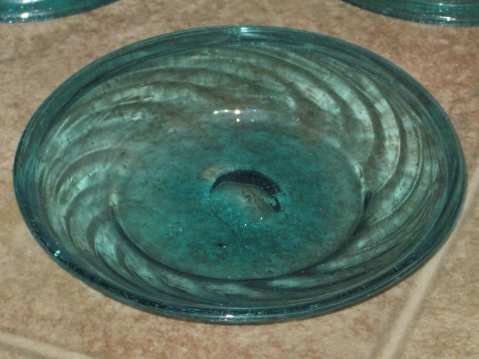 Set of 6 Handblown Depression Era Plates