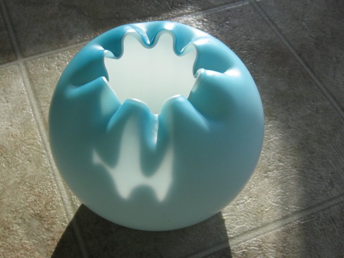 1910 Satin Glass Bowl in Blue