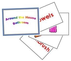 Around the house - Bathroom Flash Cards 1