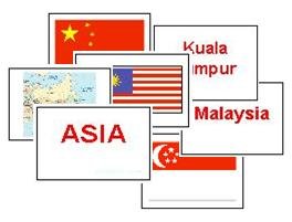 Asian Countries Flash Cards