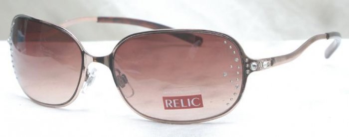 New Relic Fossil Rhinestone Morella Sunglasses with Bronze Metal