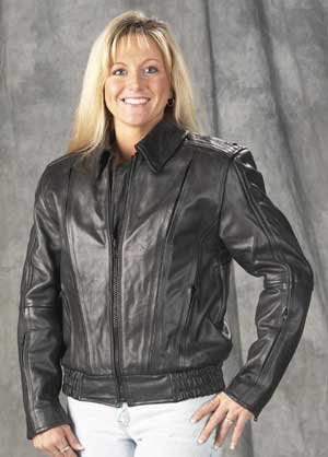 Ladies Naked Leather Vented Motorcycle Jacket