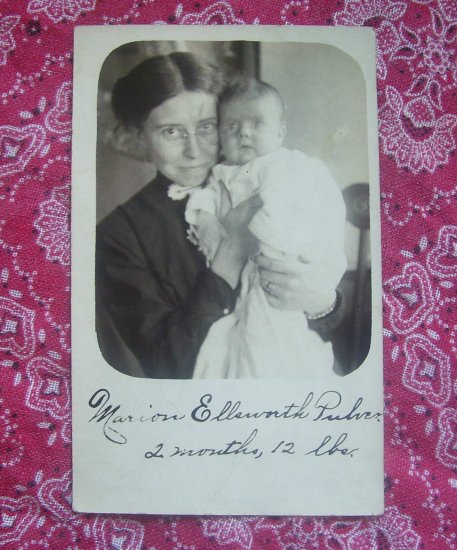 SALE** Vintage Photographic Postcard- Birth Announcement