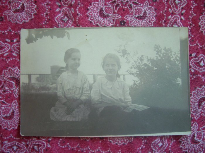 SALE** Vintage Photographic Postcard- 2 Sisters