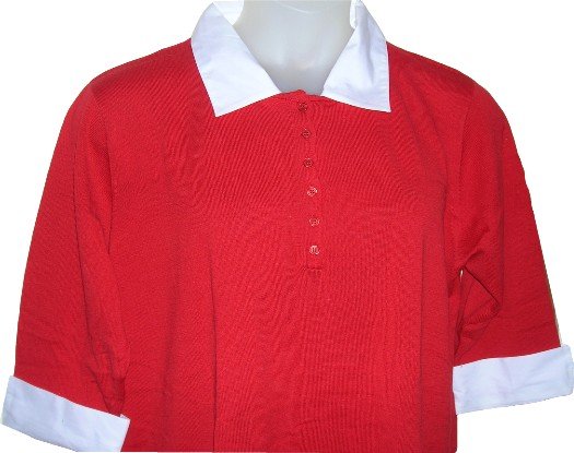 NEW .. Short Sleeve Mock Layer Red Sweater .. 22 . 2X