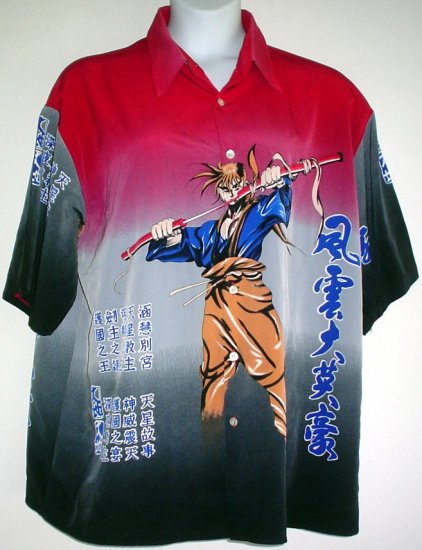 Mans shirt Samurai manga XXL