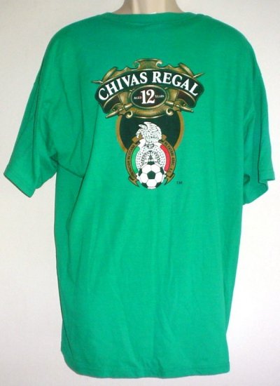 Chivas Regal premium scotch shirt Mexico soccer association XL