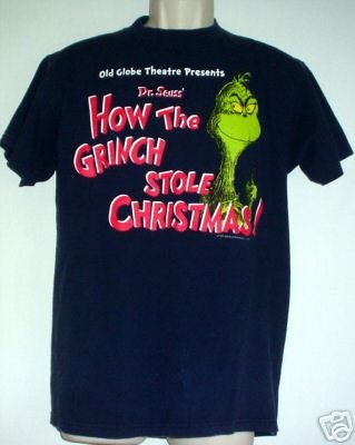 Grinch tee shirt Dr Seuss Old Globe Theatre Medium M