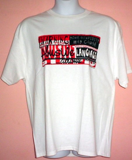 New tee shirt WARNING YOUR STUPIDITY COULD CAUSE ABUSIVE LANGUAGE cotton Delta Pro Weight tee XL