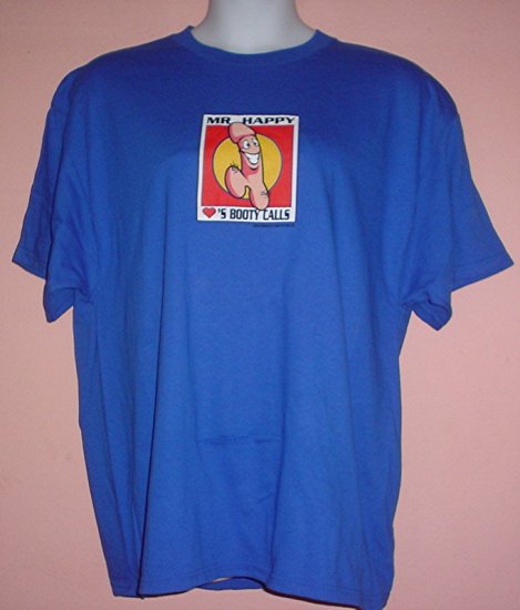 Tee shirt MR HAPPY LOVES BOOTY CALLS Cotton Size XL
