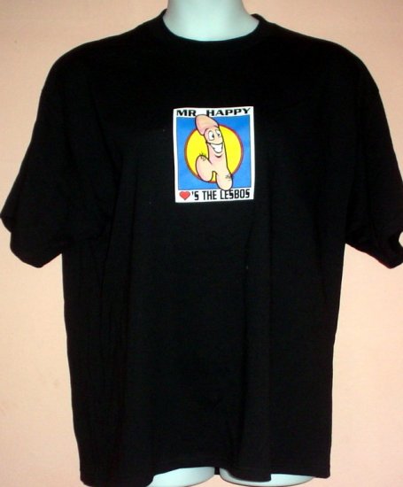 Tee shirt MR HAPPY LOVES THE LESBOS Size 2XL Cotton