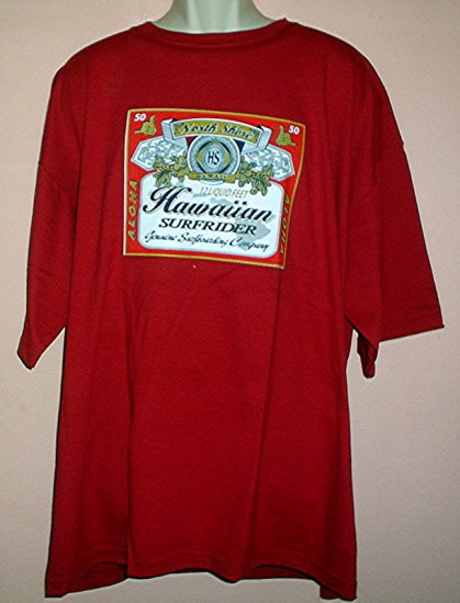Surfing tee shirt NORTH SHORE HAWAIIAN SURF RIDER 12 Liquid feet Size XX Large XXL