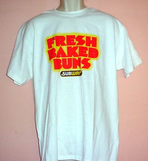 Tee shirt. Subway FRESH BAKED BUNS Counter person tee shirt. Size Large L