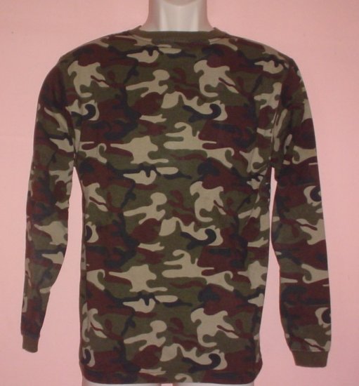 New NWT Cammo Hunting Jersey Long sleeve cotton Faded Glory Size XL