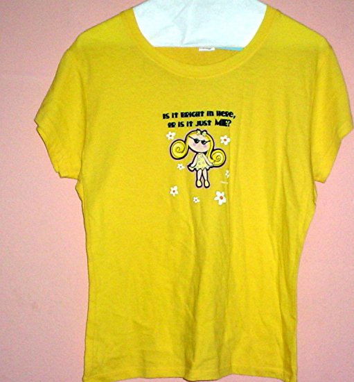 Childs tee shirt Girl IS IT BRIGHT IN HERE OR IS IT JUST ME? XL