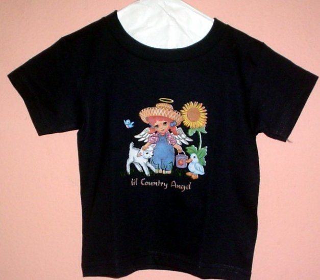 Toddlers tee shirt LIL COUNTRY ANGEL Duck Lamb Size 2T Top Quality