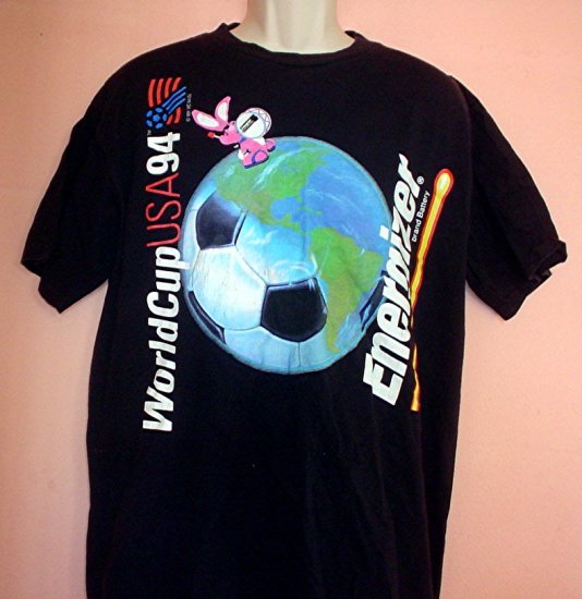 Vintage soccer tee shirt USA World Cup 1994 Energizer bunny Size Extra Large XL