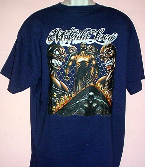 New NWT Chicano tee shirt Mi Loco Vida (My crazy life.) Heavy cotton Reebock tee Size Large L