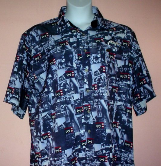 Phat Farm shirt. Poly print Urban Preppy Size Large L