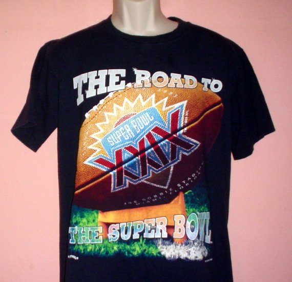 Vintage sports tee shirt 1995 Chargers at Joe Robie Stadium Miami Fl Super Bowl XXIX Size Medium M