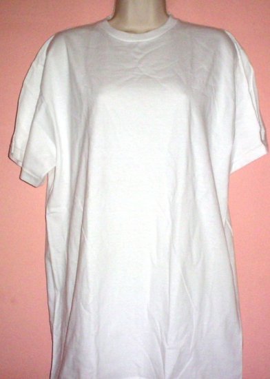 New White cotton tee shirt crew neck Size Large L Authentics label NWT