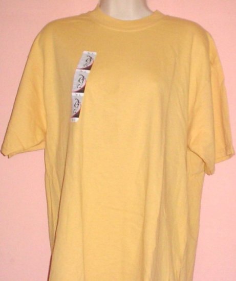 Tee shirt Cotton Discus label Goldenrod colored Size Large L