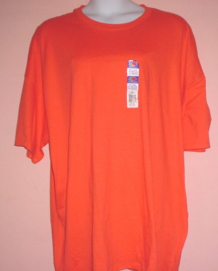 Fruit of the Loom tagless tee shirt Orange cotton crewneck Size 4X