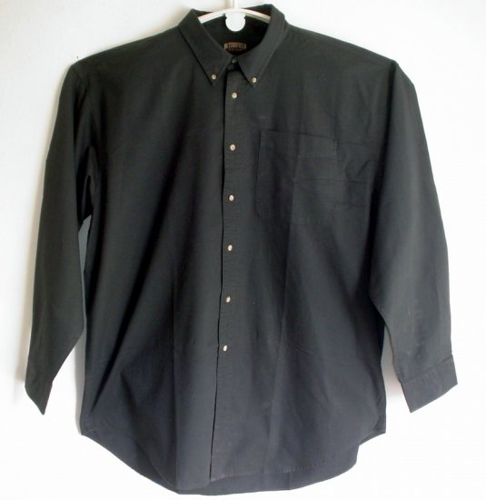 Cotton shirt Butterfield Stage charcoal black size 3XL