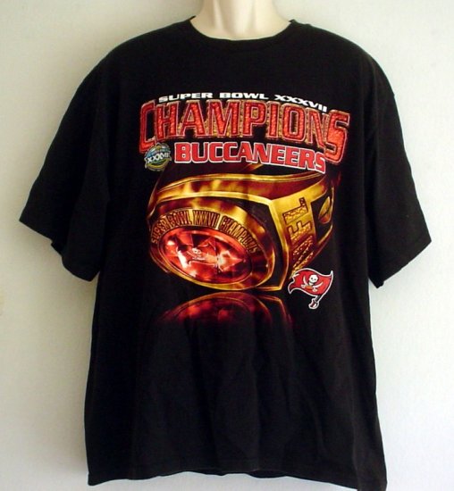 Sports tee shirt Tampa Bay Buccaneers Champions football Super Bowl XXXVII Size XL
