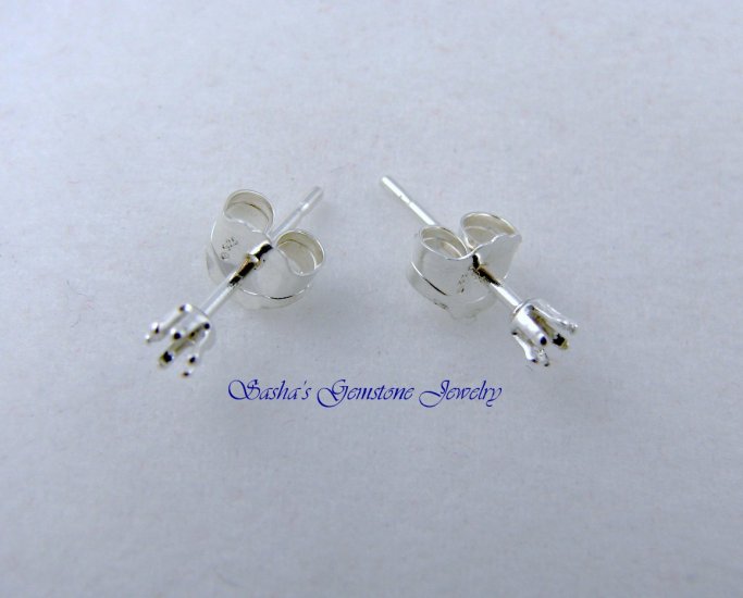 2 MM ROUND STERLING SILVER SNAPTITE EARRINGS