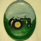 John Deere Tractor on a Handpainted Cast Iron Skillet John Deere Tractor on a Handpainted Cast Iron Skillet