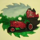 Handpainted Farmall H Tractor on a 7 inch circular Sawblade Handpainted Farmall H Tractor on a 7 inch circular Sawblade