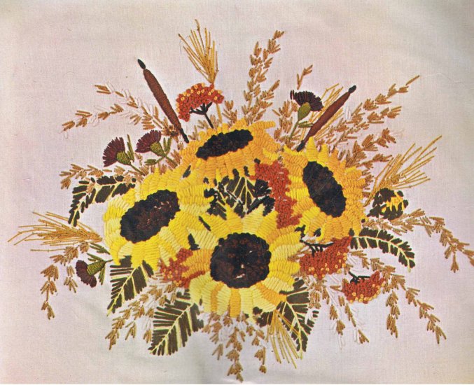 Bucilla Florabunda Sunflowers Crewel Kit