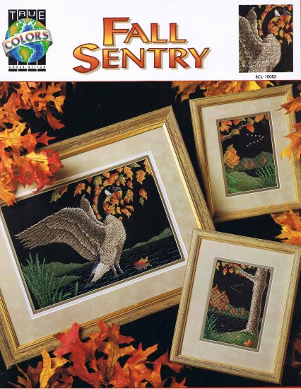 True Colors Cross Stitch "Fall Sentry" Goose Chart