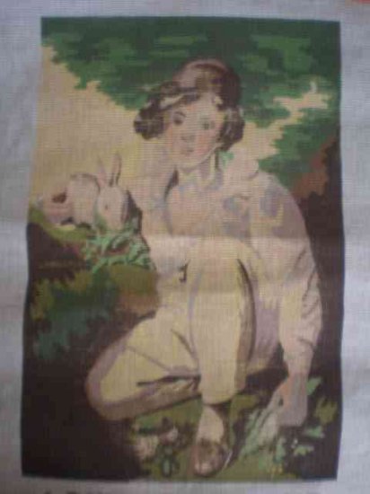 "Boy with Rabbit" by Sir Henry Raeburn Danish Canvas and Yarn