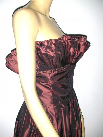 DRAMATIC Vintage Victor Costa Ruffled Bust Dress 14 M/L