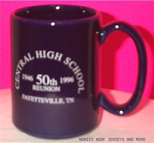 Class of 1946 - 50th Reunion MUG blue coffee cup Central High School TN Tennessee