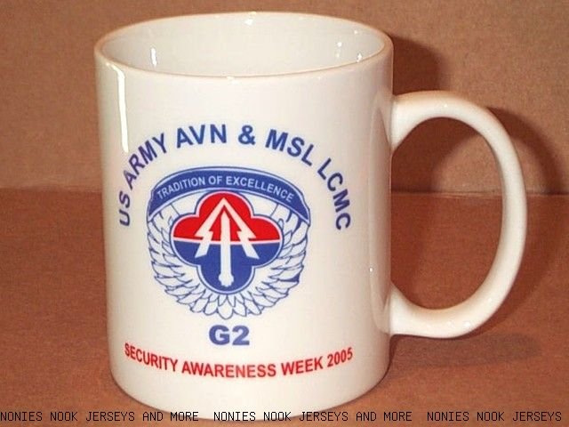 US ARMY AViatioN & MisSLe LCMC G2 coffee MUG tea